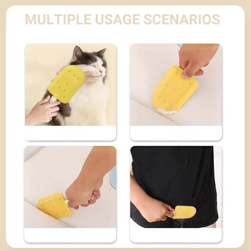 Dog Hair Removal Comb Cat Hair Remover Comb Efficient Massage Comb Gentle Shedding Brush Double-sided Hair Scraper Pet Supplies