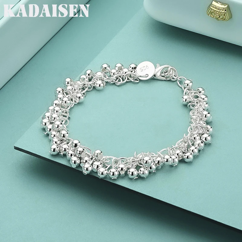 

925 Sterling Silver Bracelets Charms Bead Chain Fashion Cute Nice Women Grapes Bracelet Wedding Jewelry