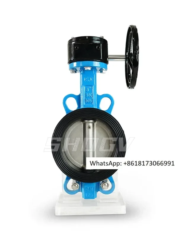 Turbine clamp butterfly valve D371X-16Q handle clamp manual butterfly valve door ductile iron soft seal DN50