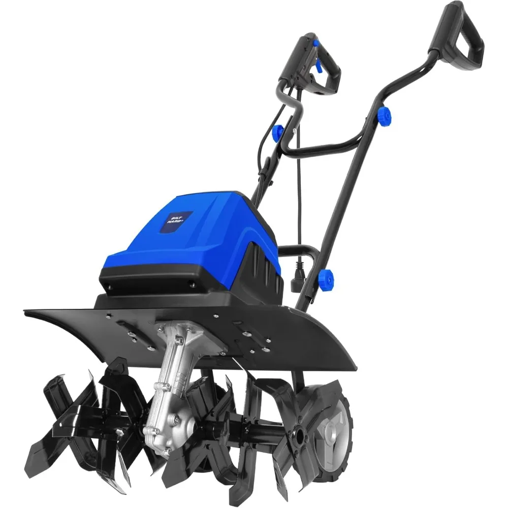 

18 Inch Electric Tiller Cultivator, Corded 15 Amp 6 Steel Tines Tillers for Gardening, Garden Rototiller for Soil Digging with