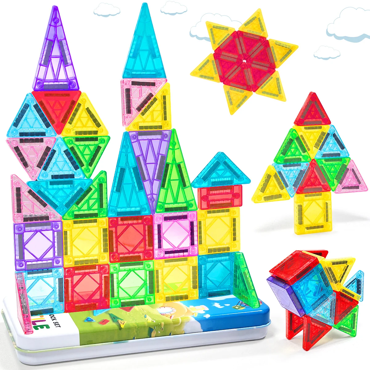 

DIY Magnetic Blocks Construction Set Mini 3D Magnetic Blocks Montessori Educational Toys For Kids Gifts 28/36/43PCS