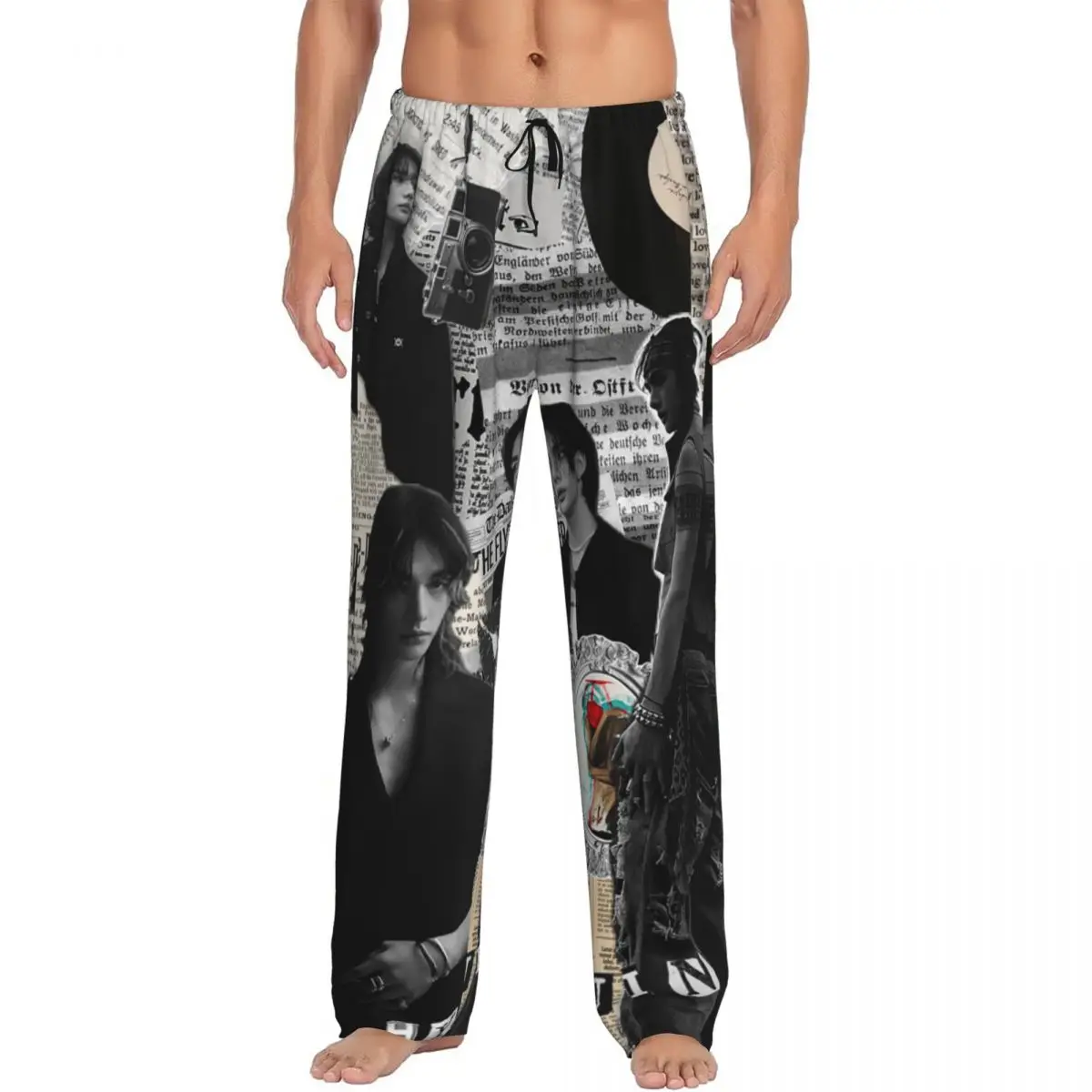 

Custom Hyunjin Collage Pajama Pants Men Sleepwear Sleep Lounge Bottoms with Pockets