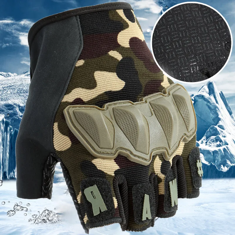 

Tactical Half-finger Gloves Fitness Sunblock Riding Fingertip Training Motorcycle Spring Summer Outdoor Special Forces Hands