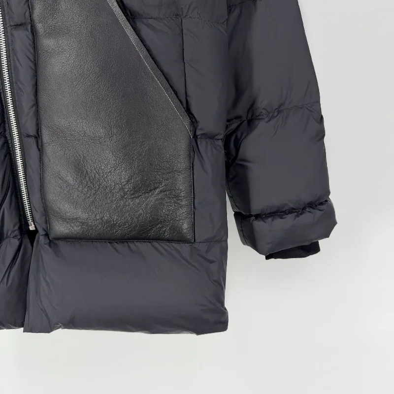 2025AW Top Quality Men's Gothic Paneled Casual Puffer Jacket Male Comfortable Fashion Down  Jackets