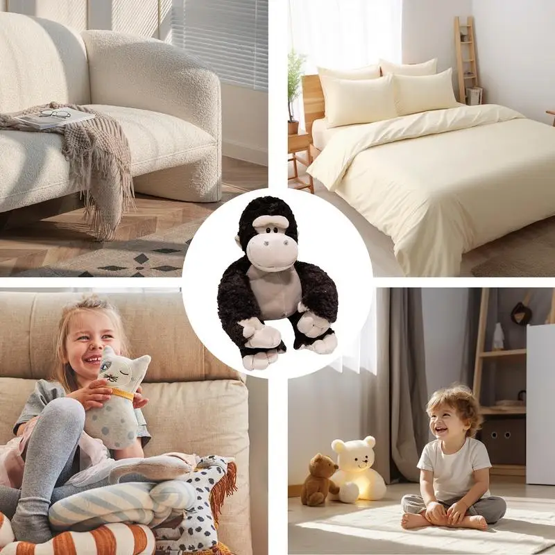 Jouet de chimpanzé en peluche pour enfants et adultes, compagnon de couchage au beurre câlin doux, décoration mignonne, 9.8 po