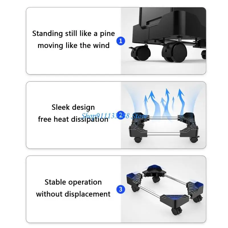 G88D Extendable Computer Chassises Holder Stand  Breathable Structure for Various Size