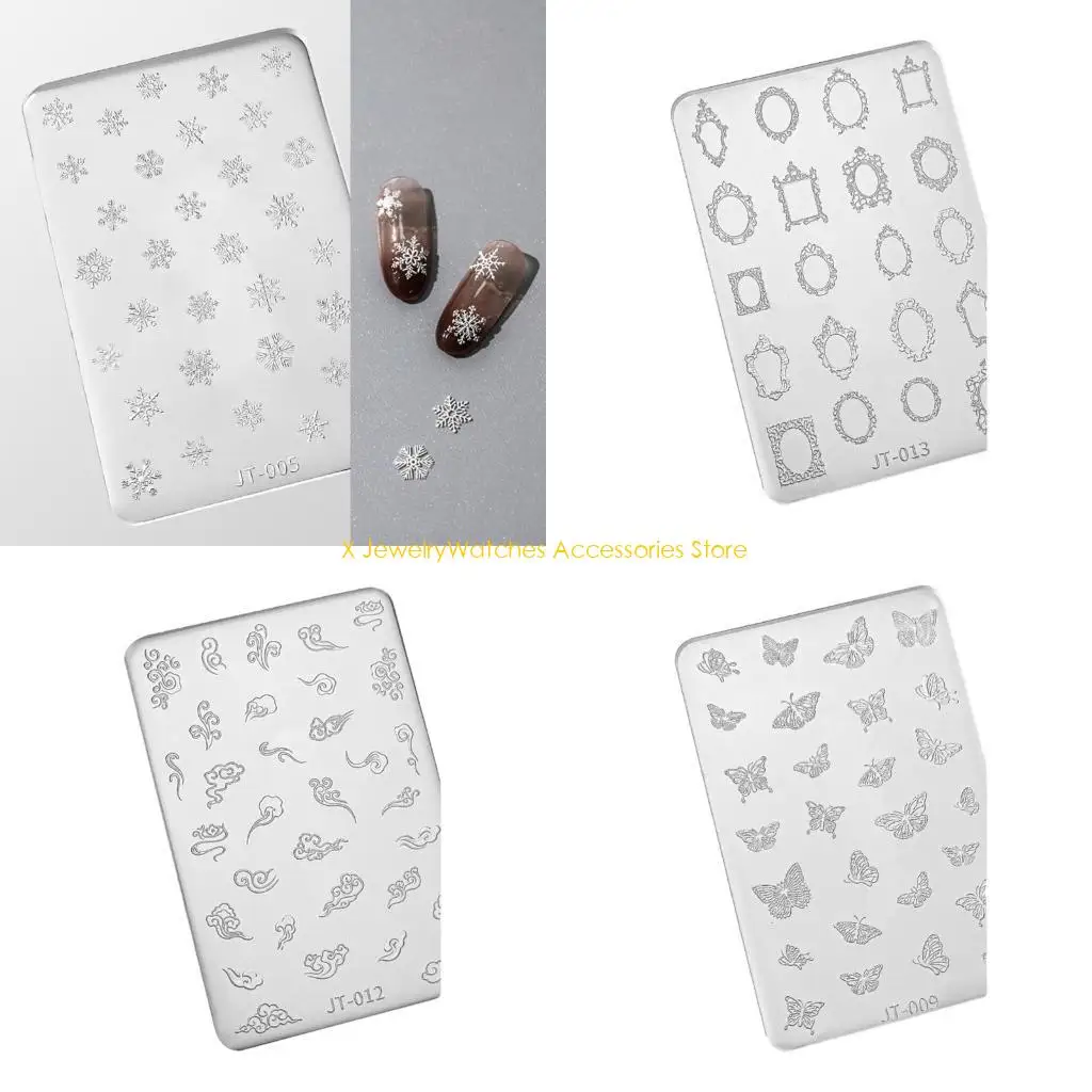 31KD سيليكون مسمار نحت قالب ثلاثية الأبعاد حجم مختلف فراشة النقش مسمار ختم الإستنسل UV هلام البولندية مانيكير القالب #1