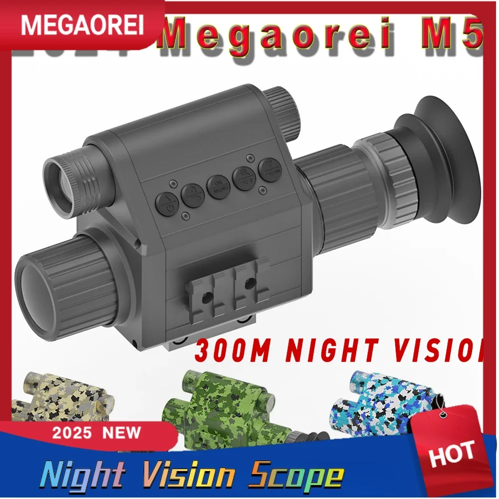 

Night Hunting Megaorei Infrared Laser IR Digital Night Vision Scope Built-in Sight Integrated Hunting Cameras Outdoor Wildlife T