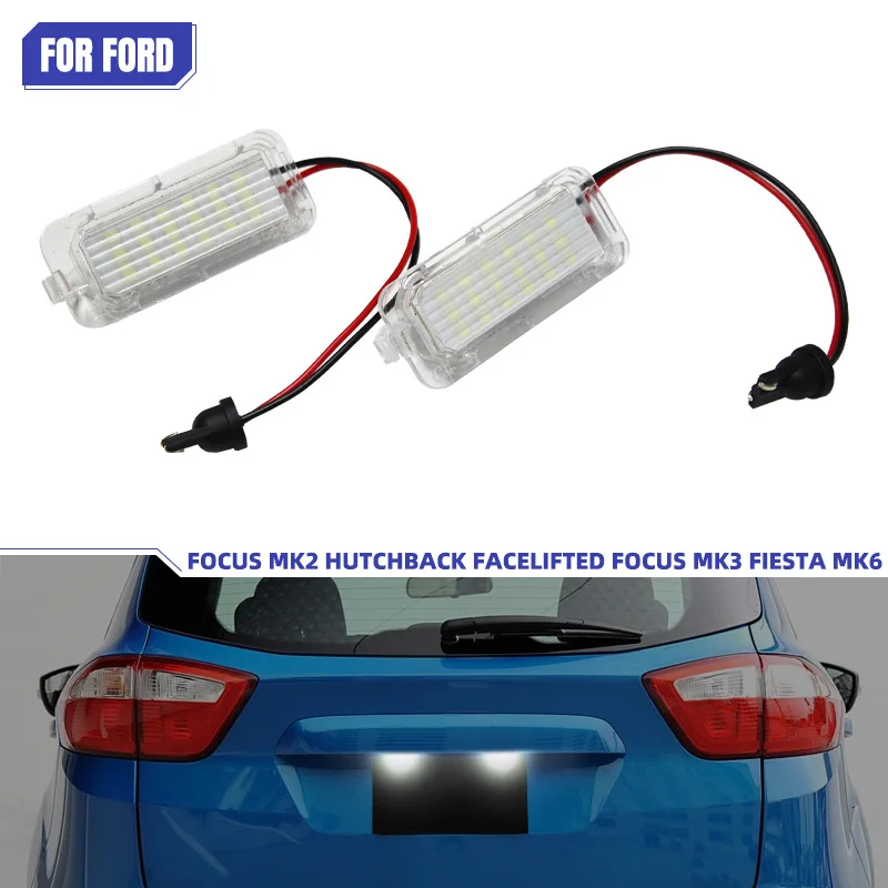 

License Number Plate Rear Tail Light Lamp For Ford Focus MK2 MK3 Fiesta Mondeo MK4 C Max MK1 Kuga Galaxy T10 LED