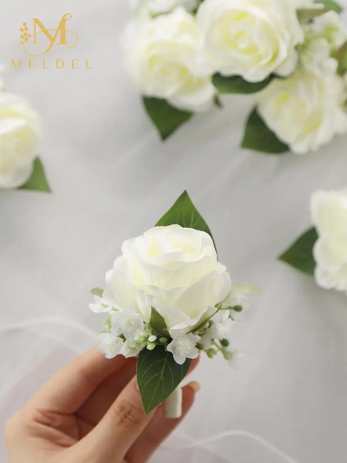 مجموعة من 6 قطع، رفقاء العريس وأفضل رجل العروة لحفلات الزفاف، العروة الوردية لحفل الزفاف للرجال