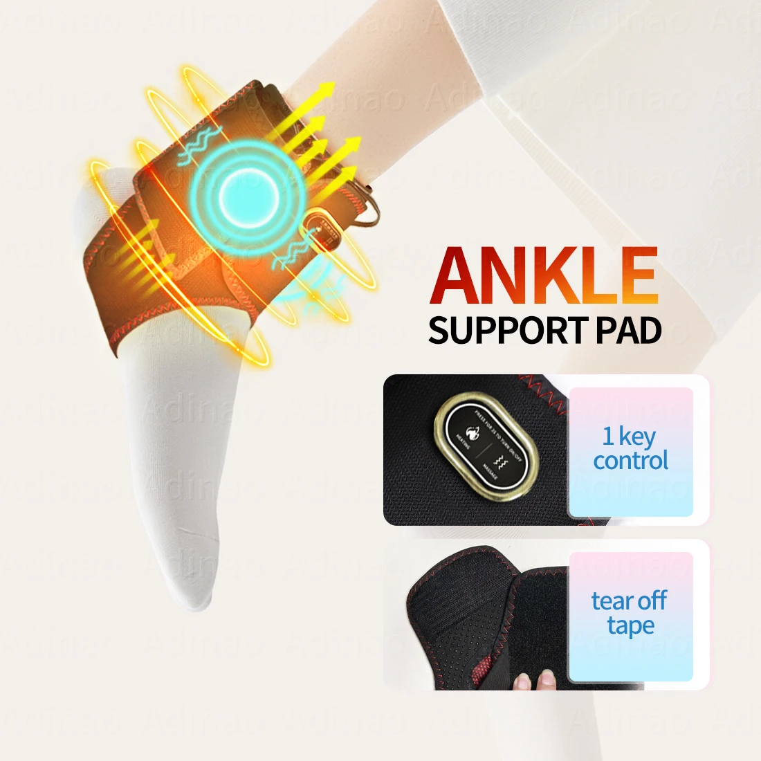 

Electric Heating Ankle Belt Support Men&Women Strong Ankle Brace Sports Protection Leg Training Adjustable Foot Spa