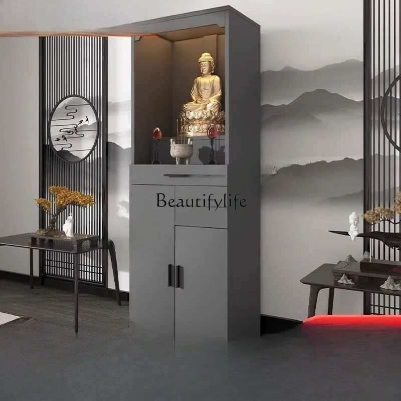 

ls 42Chinese Buddhist table cabinet with door altar offering table