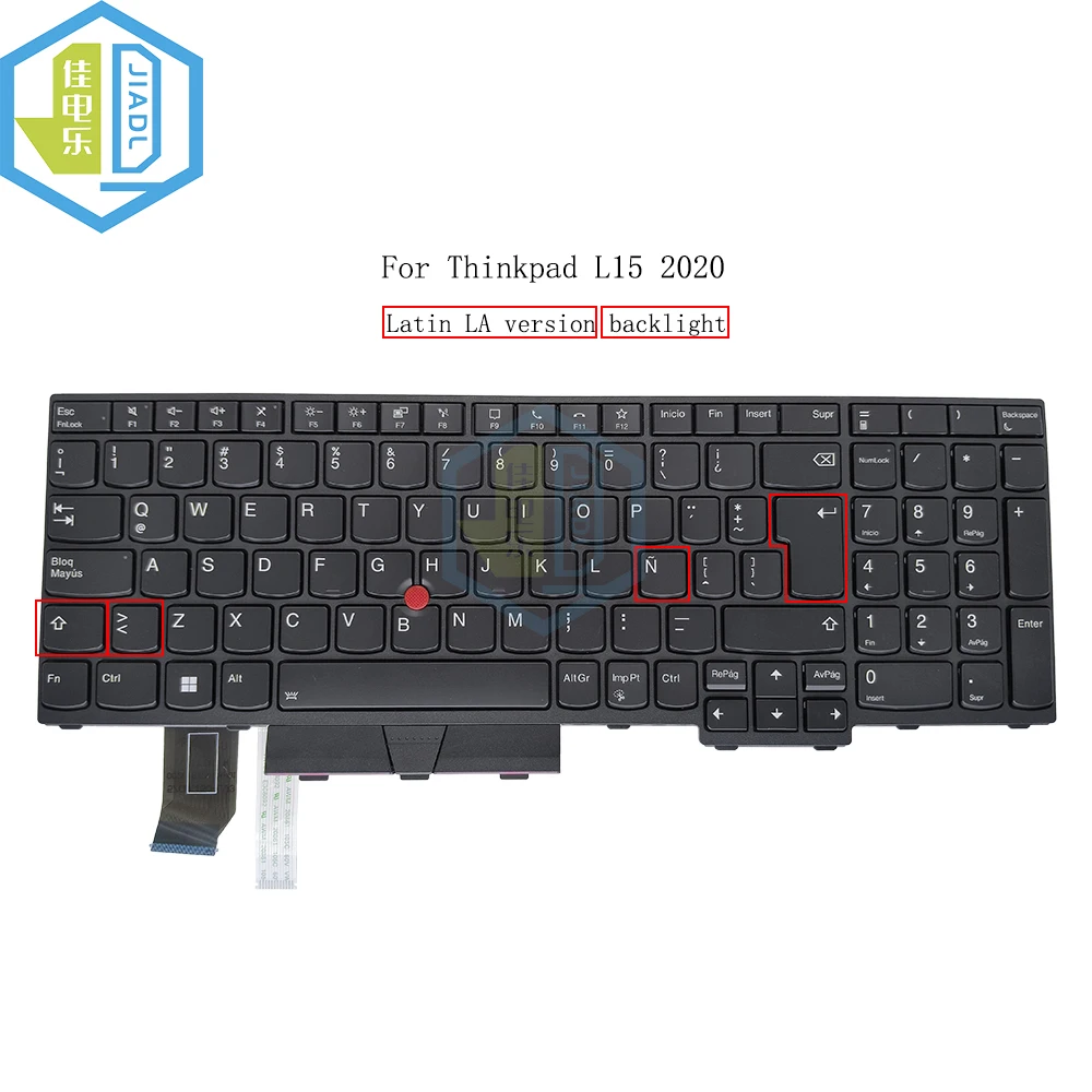 Genuine LA Latin Trackpoint Keyboard For Lenovo ThinkPad L15 Gen 1 2020 Latin QWERTY Notebook PC Keyboards 5N20W68233 5N20W68109