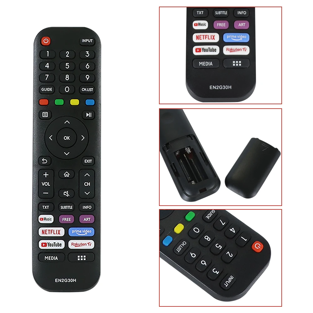 New Replacement EN2G30H Remote Control for Hisense Universal Remote with Netflix,Prime Video,YouTube,Rakuten TV Buttons