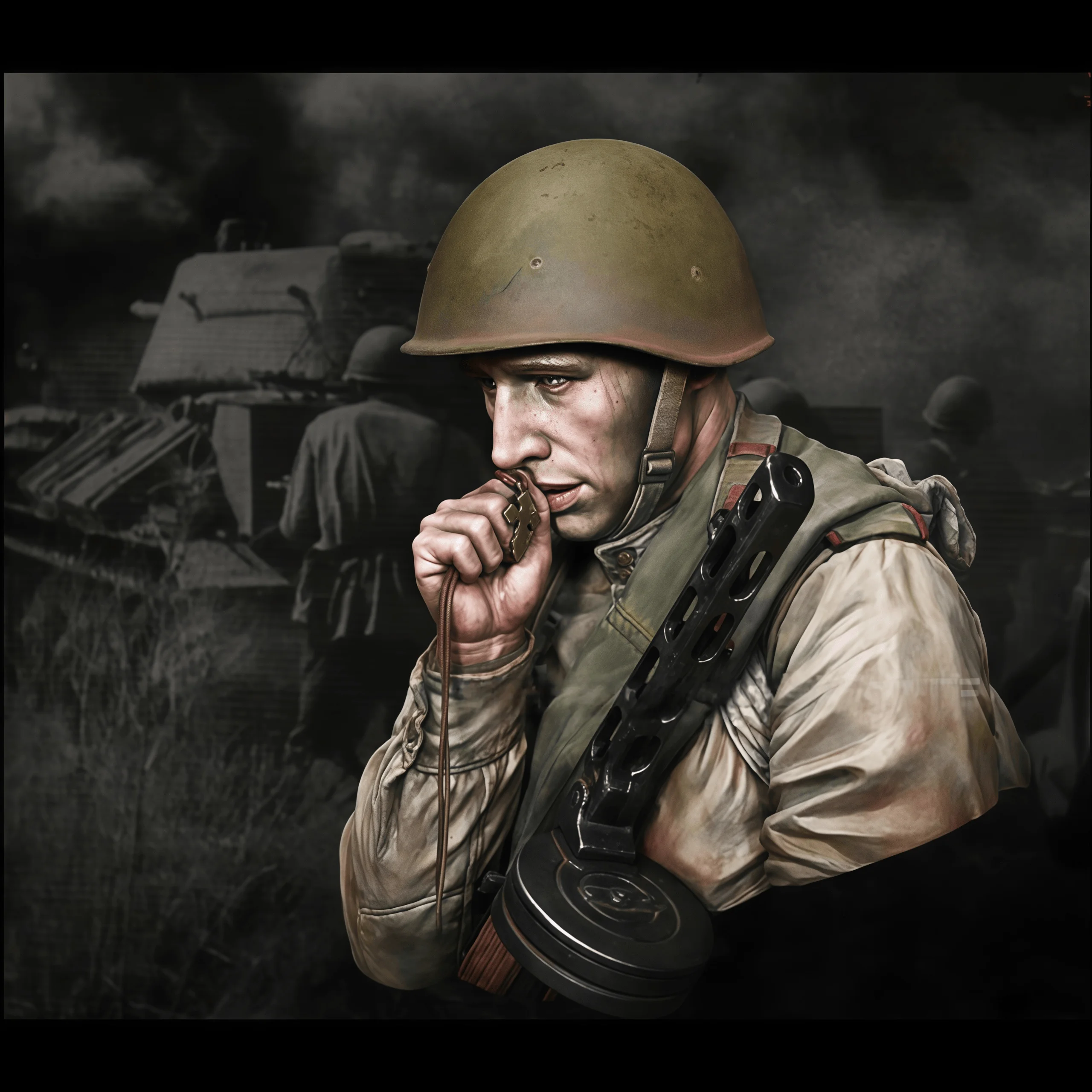 

1/10 Cast Resin Model Assembly Kit, GK, Infantry Officer Bust, Unpainted, Needs To Be Assembled