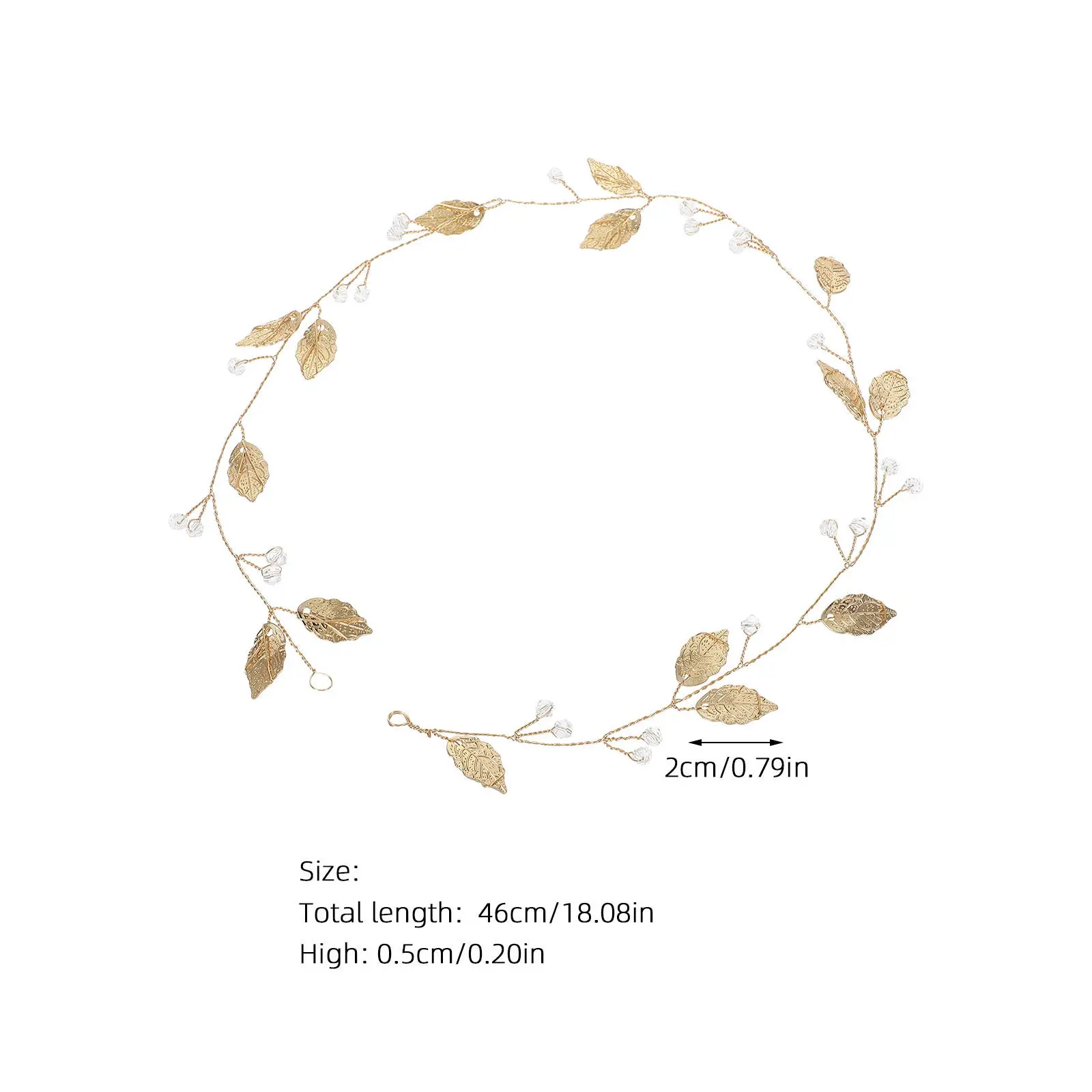 1Pcs Woman Headwear Alloy Leaf Bridal Headdress Handcrafted Wedding Headband Comfortable Lightweight Perfect for Ceremony