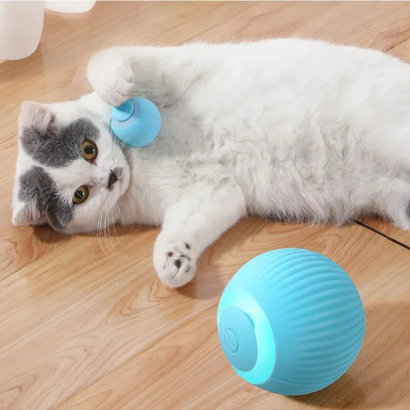  Cat Interactive Ball Smart Cats Toy Electronic Interactive Playing Pet Toys Indoor Automatic Rolling Magic Ball Supplies