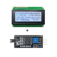 1Lot 5V 2004 LCD Module Gray Color 20X4 Parallel 2004A Display Cyrillic Russian English Characters IIC I2C Port