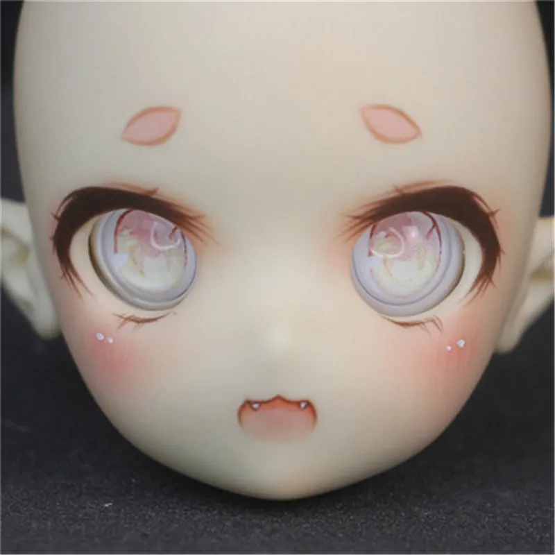 BJD baby eyes are suitable for 8, 10, 12, 14 16mm gradient blue, green, pink and purple cat cartoon eyes MDD pressing eyes cute