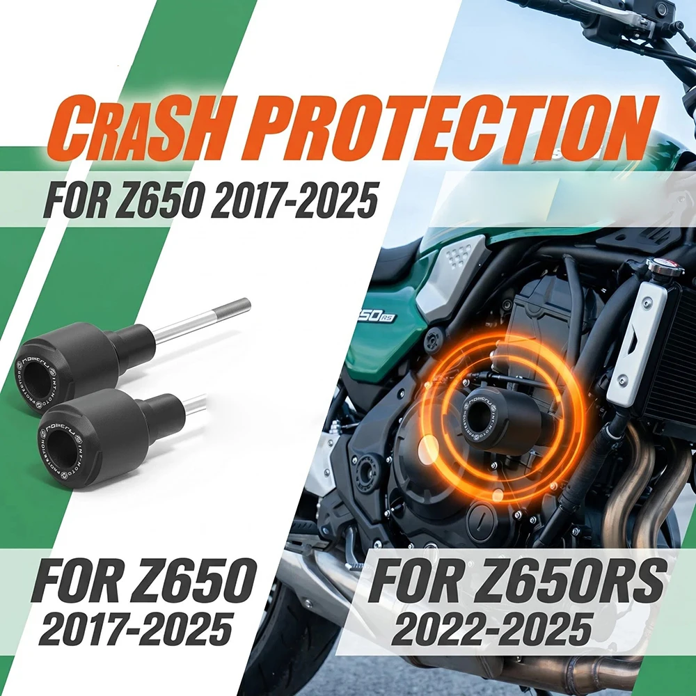 Motorcycle Falling Crash Protector For Kawasaki Z650 2017-2025 & Z650RS 2022-2025 Guards Engine Crash Bobbins