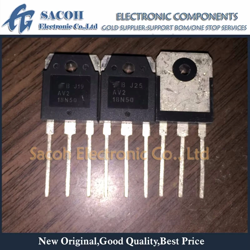 

Refurbished Original 10Pcs/Lot FQA18N50AV2 AV218N50 OR FQA18N50 TO-3P 18A 500V Power MOSFET