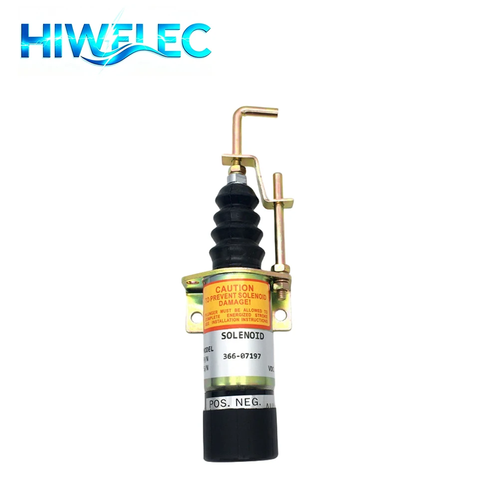 Fuel Flameout Solenoid Valve 366-07197 12V 24V Fuel Shutoff Solenoid Diesel Engine Parts