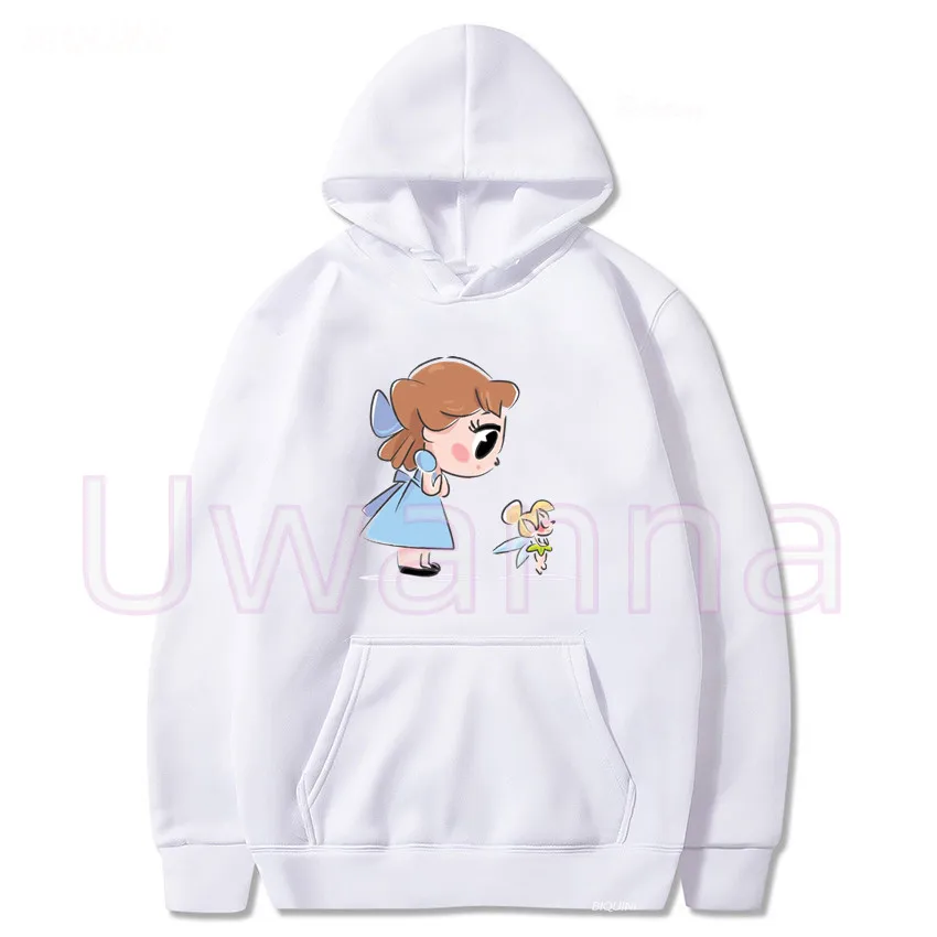 Cinderella Princess Hoodie Women Printed Cartoon Little Mermaid Hoodies Female Sweatshirt Harajuku Tops Fleece Clothing