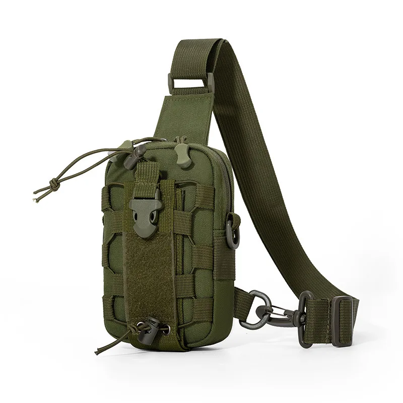 Outdoor Water Bottle Waist Bag Phone Crossbody Storage Pouch Camping Cycling Chest Bag Multifunctional Tactical Chest Bag Men's