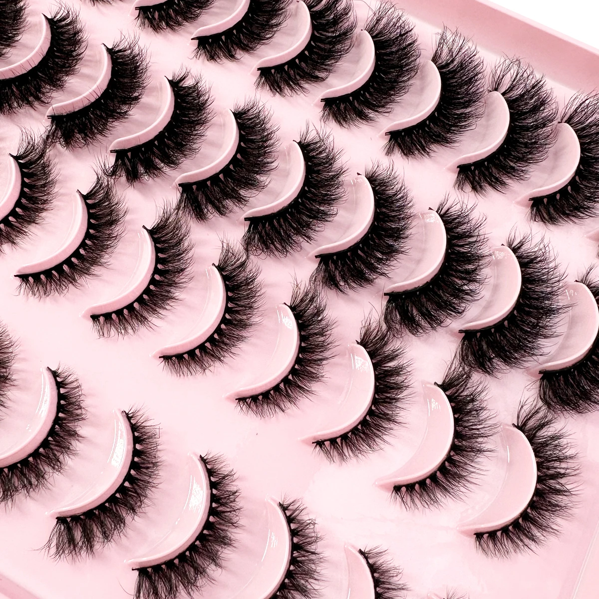 1/10/20Pairs Natural 3d Mink Lashes Soft False Eyelashes Cross Messy Dense Eye Lashes Extension Makeup Faux Cils Maquillaje