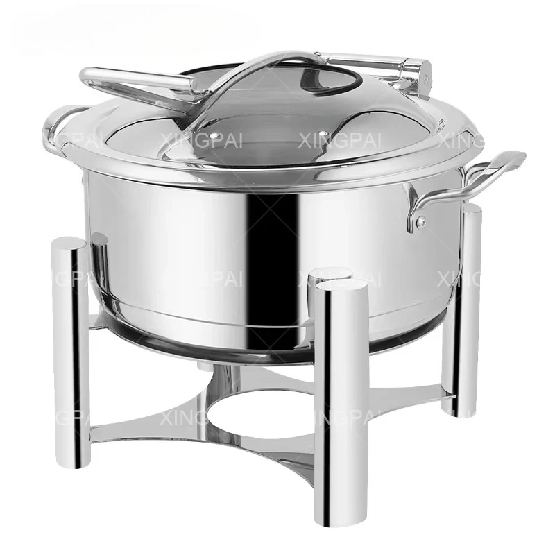 Restaurant Hotel Supplies Elegant Silver Chaffing Dishes Buffet Catering Stainless Steel Electric Chafing Dish