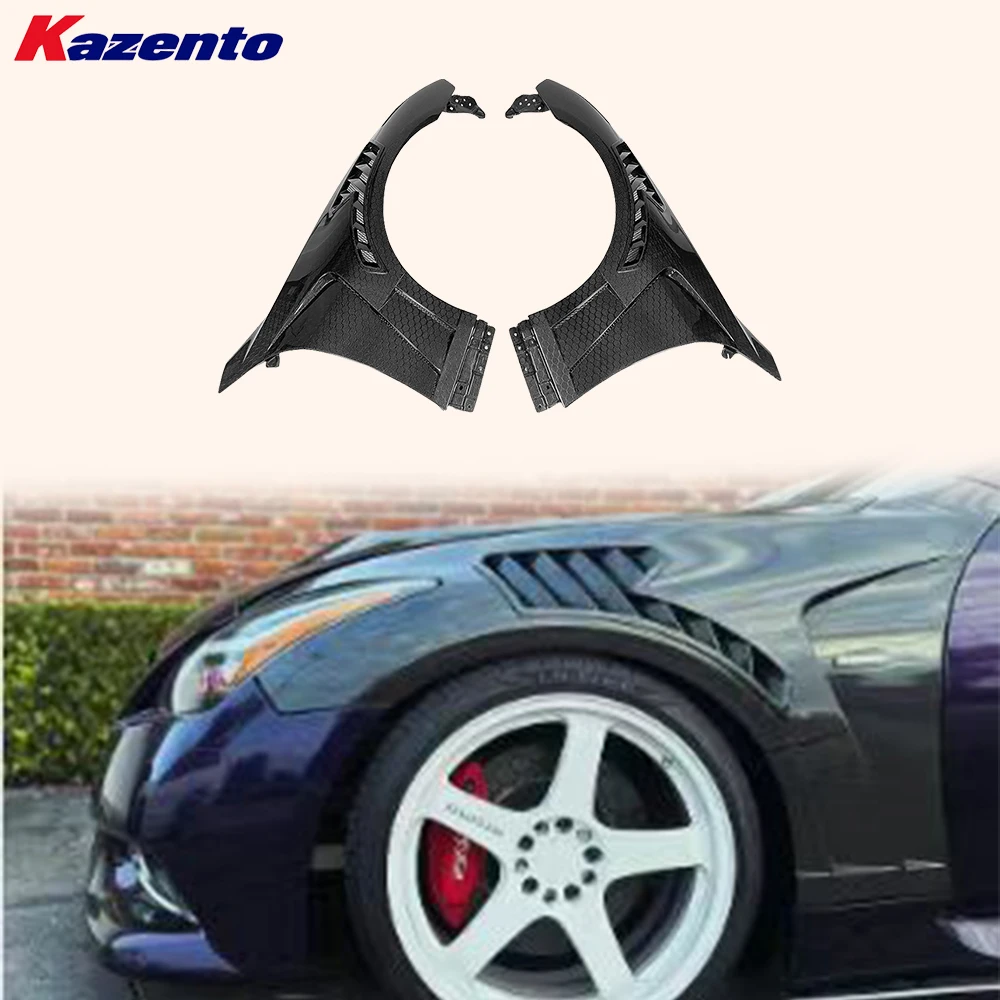 

For Infiniti G37 2 Door Coupe 2008-13 Honeycomb Carbon V3 Style Front Fender
