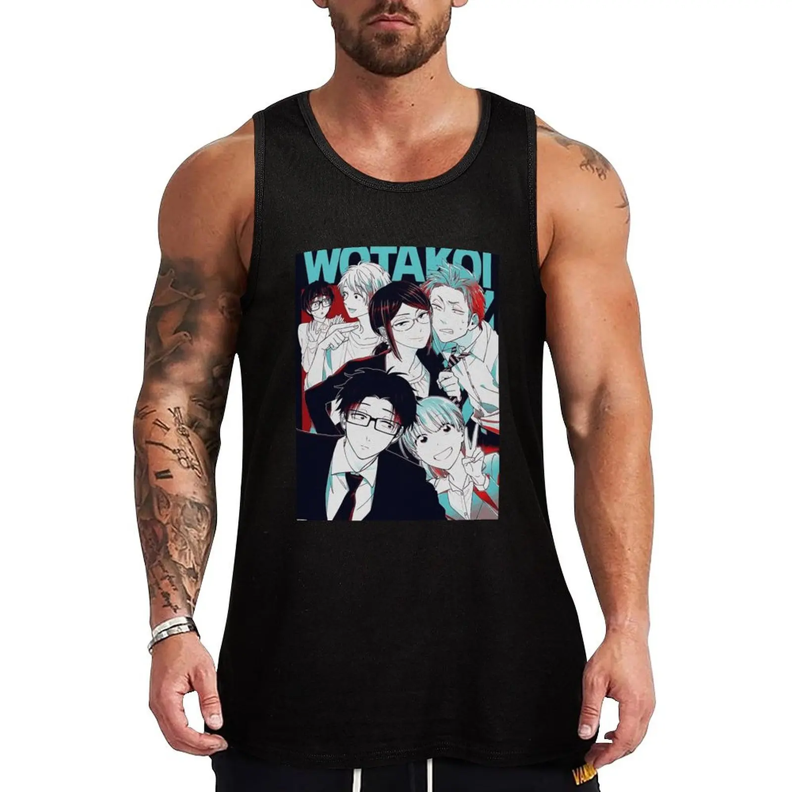 

Wotakoi anime Tank Top Short sleeve gym men bodybuilding t-shirt Men's gym clothing