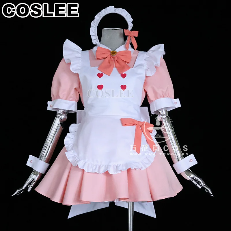 

COSLEE Shimoe Koharu Cosplay Blue Archive Costume Lovely Maid Uniform Dress Game Suit Halloween Women Party Outfit Customized