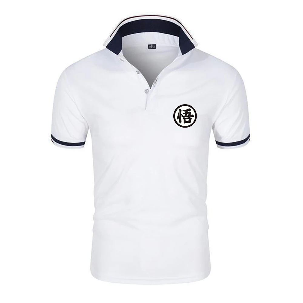 2026 Dragon Ball Summer Men's New Goku Print Six Color Polo Shirt Short Sleeve Breathable Turn-down Collar Button Designer Top