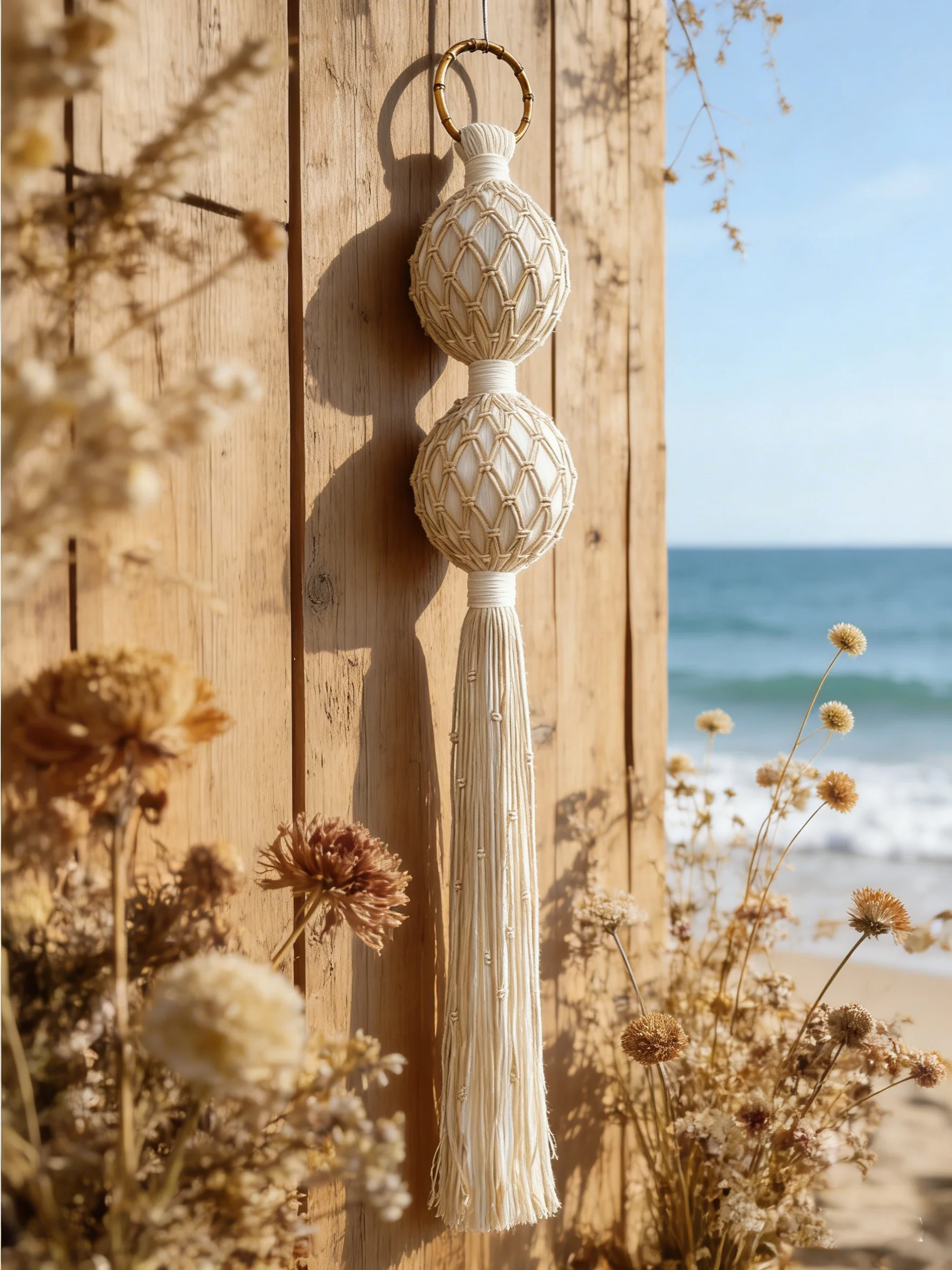 Boho Macrame Tassel Cotton Fringe Handmade Wall Hanging Decor Natural Style Home Decoration