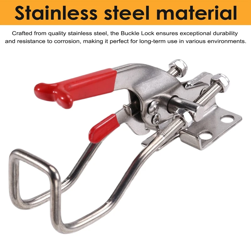 Замок с пряжкой, Т-образная ручка из нержавеющей стали 304, быстрое крепление, регулируемый зажим, пряжка, горизонтальное крепление, дверной болт, зажим