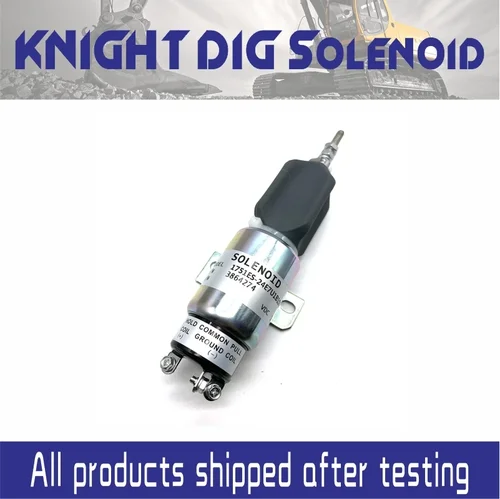Imagen 2 del producto Solenoide de parada de apagado de combustible de 24 V 3864274 1751-2467UIBIS5A SA-3766T-24 ME 441329 Para Mitsubishi Caterpillar Cummins Komatsu Hyundai
