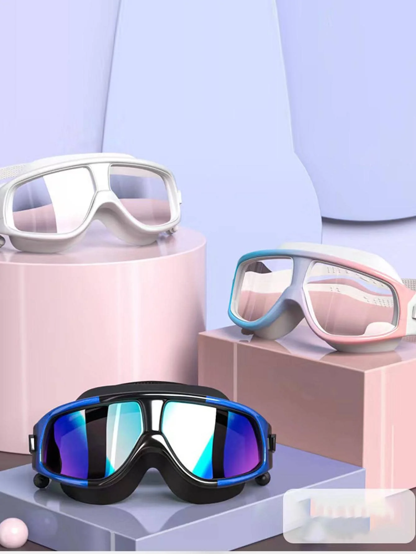 

Professional Swimming Goggles HD Waterproof Anti Fog Silicon Swimming Cap Water Racing Sports Equipment for Men Women