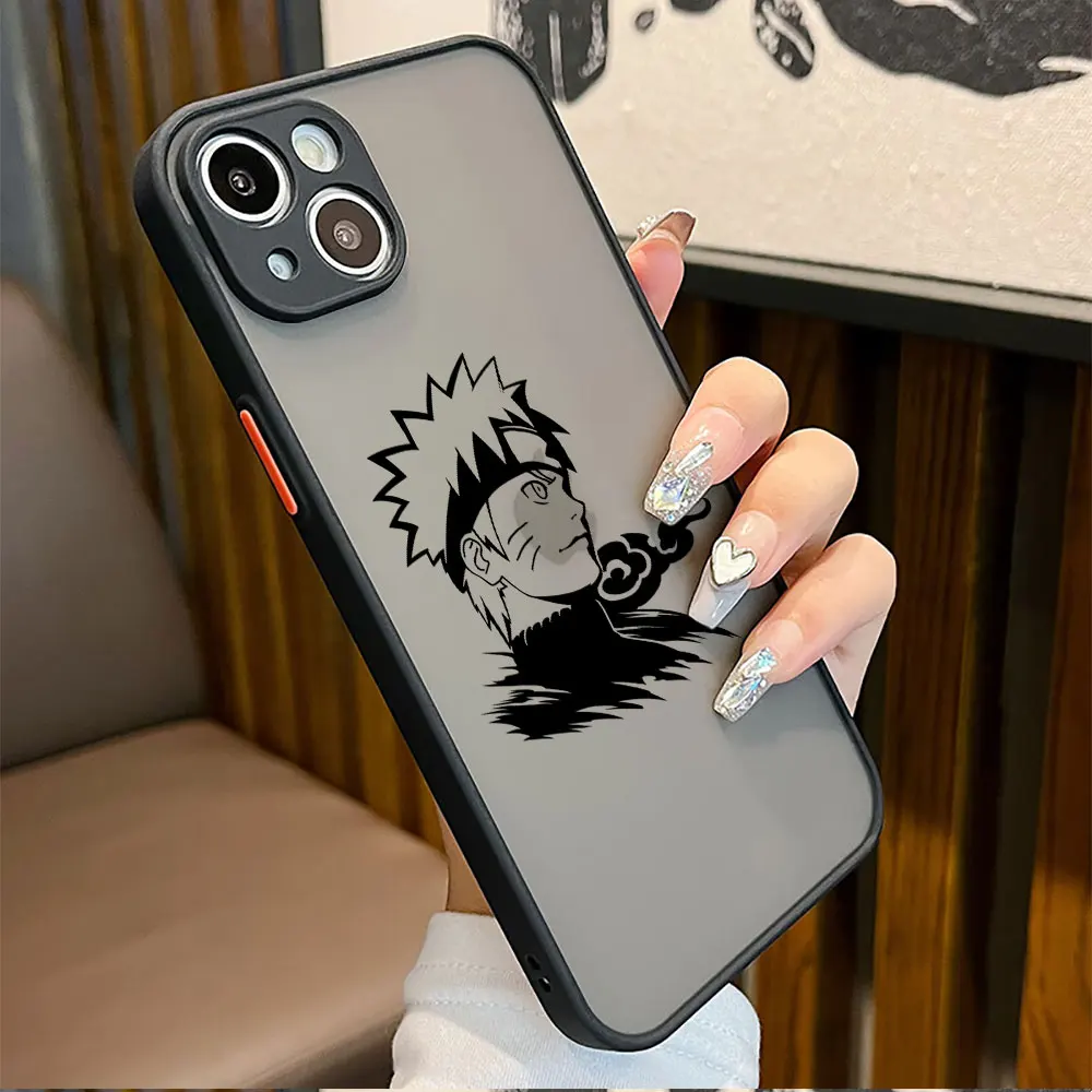 Custodia per Apple iPhone 15 11 14 13 Pro Max 12 Mini 7 8 Plus SE XS XR 6 6S Cover posteriore per PC Luxury Fundas N-Naruto Anime Japan