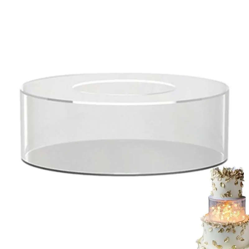 Acrylic Cake Stand Display Box Creative DIY Decorations Ornaments Round/Square/Hexagon Transparent Cupcake Stand Baking Tool