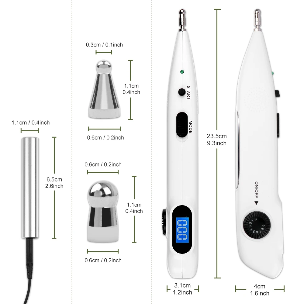 Medical Acupuncture Pen Point Detector Electronic Body Massage Pain Therapy Electric Pain Relief Health Care Home Use Device