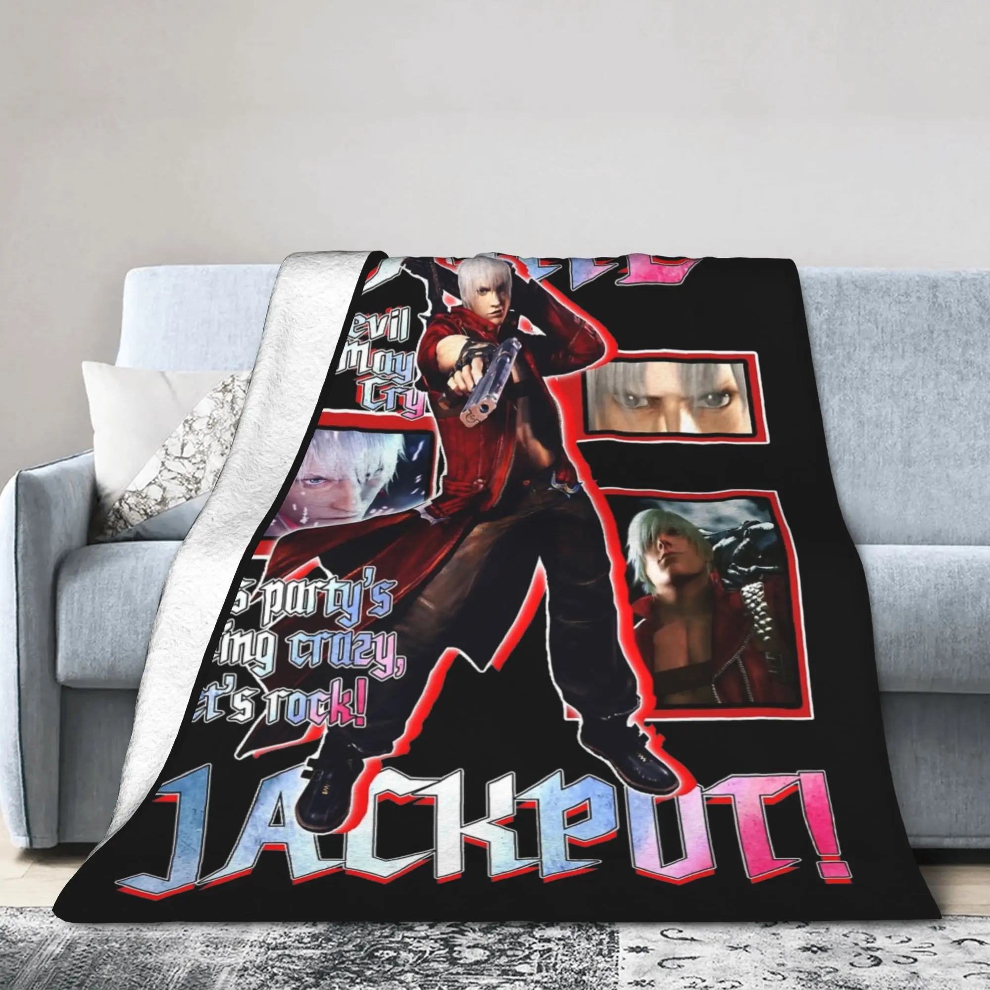Dante Devil May Cry 3 Blanket Flannel Autumn/Winter  Breathable Lightweight Thin Throw Blanket for Bedding Car Bedding Throws