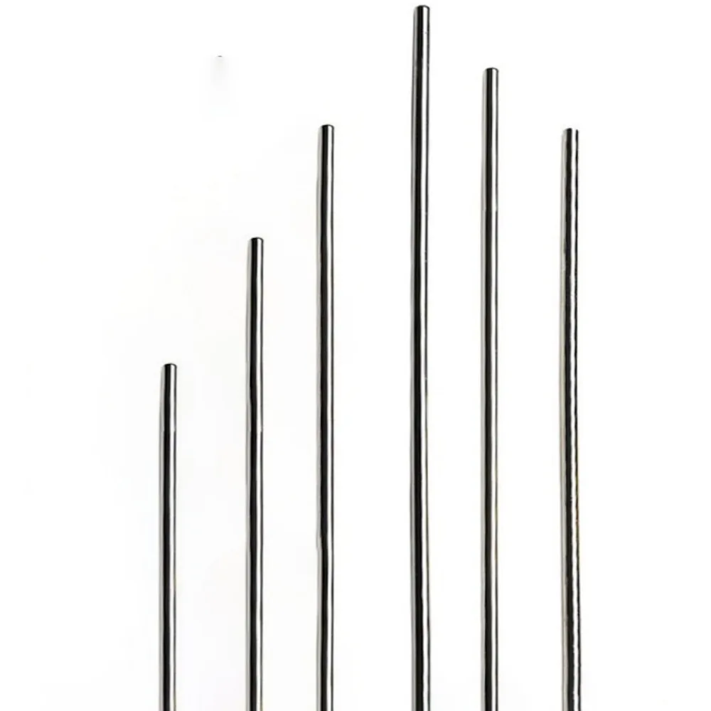 1PC 304 Stainless Steel Drinking Straw Rust Resistant Smooth Edge Stirring Rod Reusable Easy To Clean Metal Tube Daily Drinking
