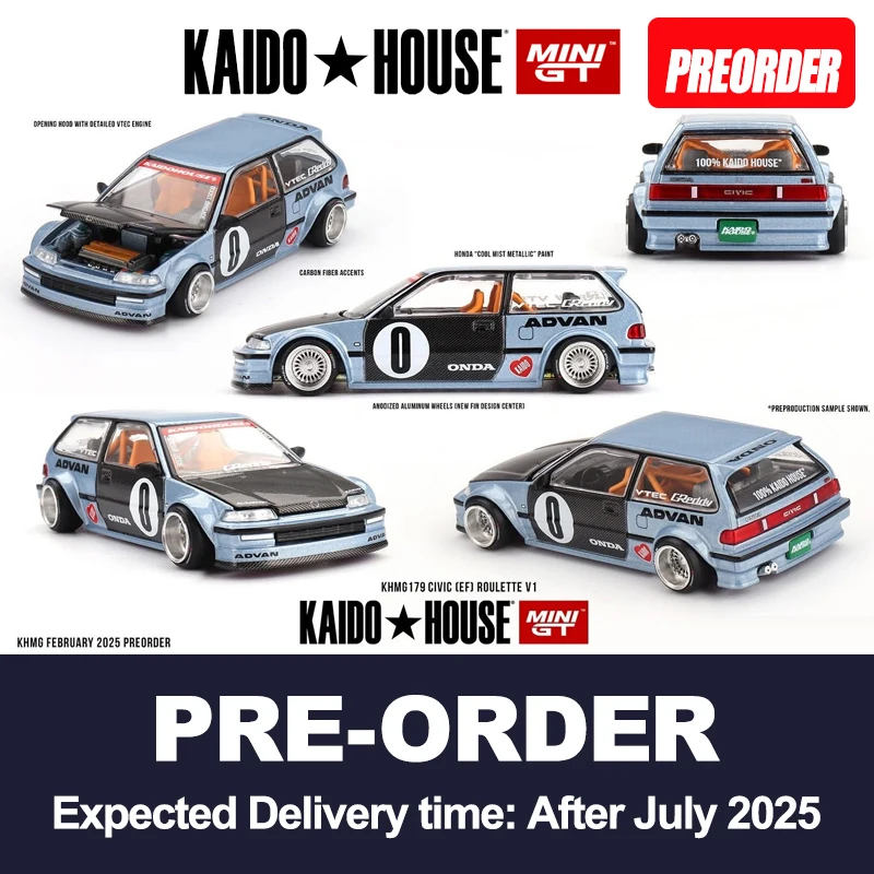 Kaido House CIVIC EF ROULETTE V1 alloy car Model 179