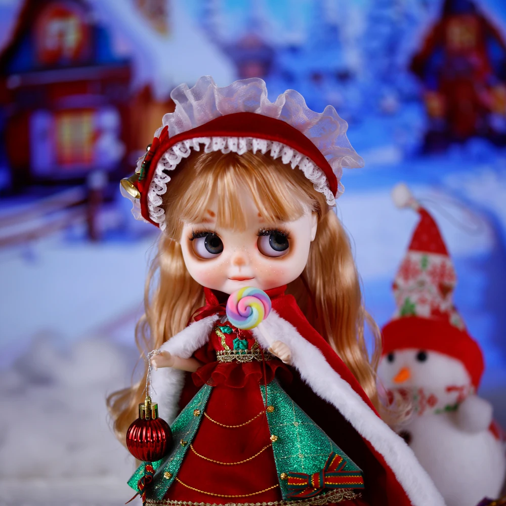 

ICY DBS Blyth Doll 1/6 30cm Hand drawn Christmas Series Gold Hair Nude Doll or Complete Set of Dolls in Various Styles