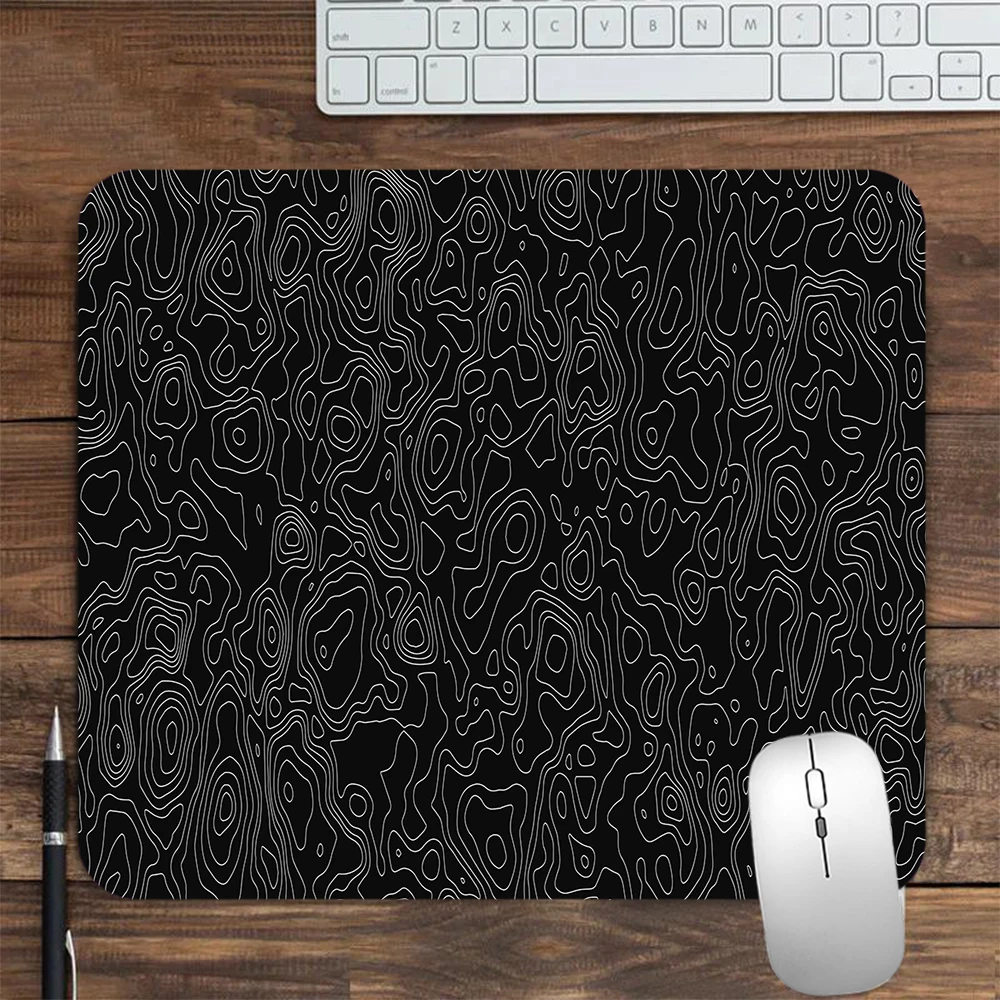 Black White Texture Keyboard Pad Mouse Gaming Pc Accessories Rubber Mat Mousepad Gamer Mausepad Deskmat Mats Mause Laptops Pads