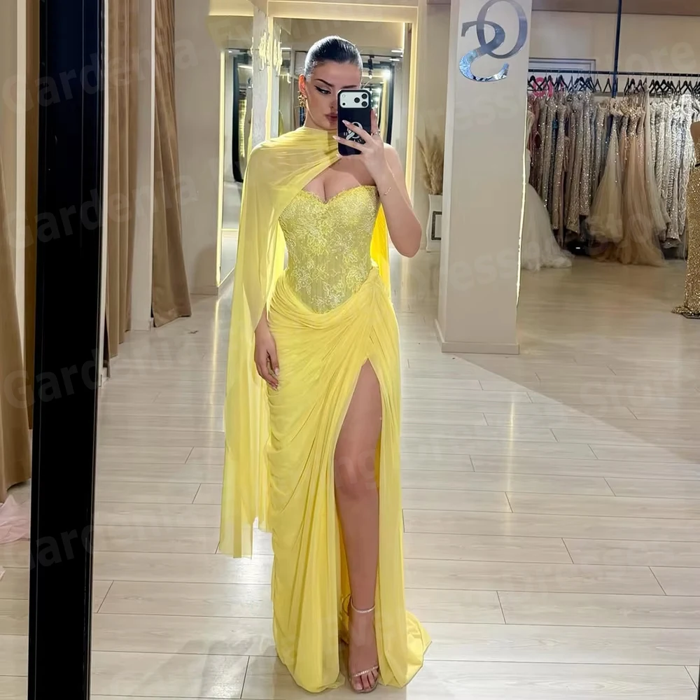 Bezaubernde Meerjungfrau-Abendkleider für Damen mit Spitze und Seitenschlitz, Ballkleider, Vestidos Para Mujer, formelle Partykleider, maßgeschneiderte Robe De Soirée
