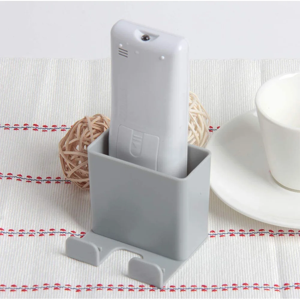 Top Deals 6 Pack Self-Adhesive Remote Holder Wall Mount Reusable Universal Media Organizer Storage Box For Phone Remote Control
