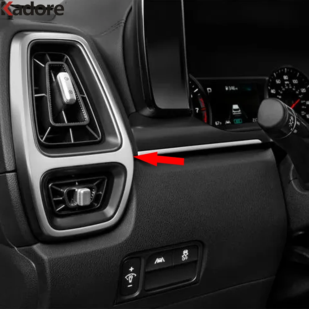 Car Front Side Air Condition Vent Outlet Cover Trim For Kia Sorento 2021 2022 2023 Carbon Fiber Interior Mouldings Accessories