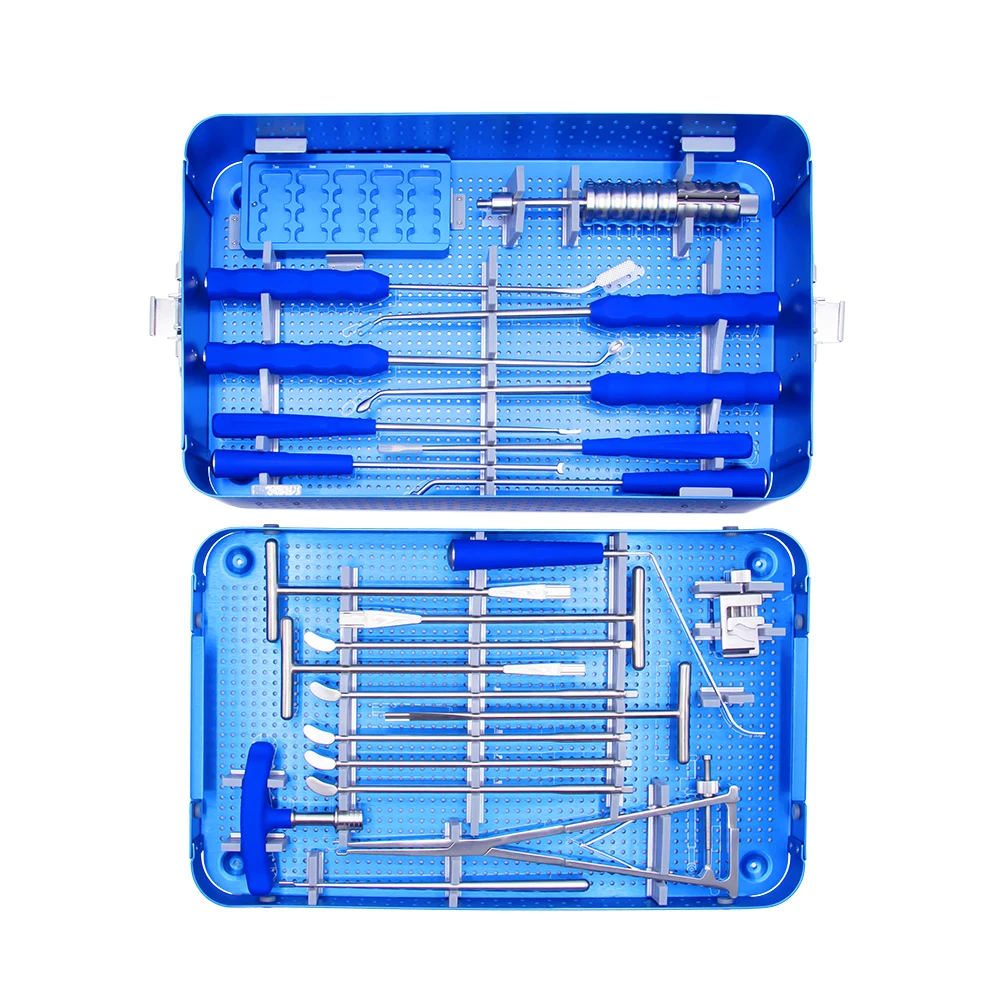 YyhcChina Manufacture Medical Bone Spine Surgery Orthopedic Surgical Spinal Instruments TLIF PEEK Cage Instrument Set